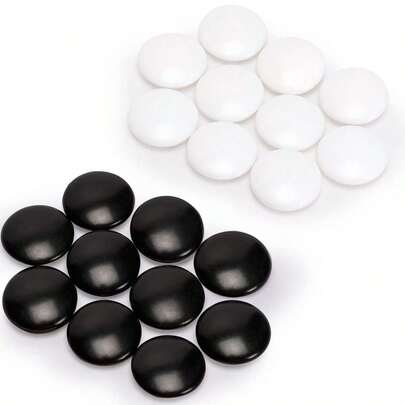 Melamine Double Convex Go Stones, 7.5 Millimeters Size 28