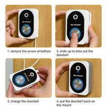 Wireless Video Doorbell Camera, Remote Intercom With Two-Way Audio, App Remote Control, 3-Day Free Loop Cloud Storage, Long Battery Life, Portable Design, Indoor Chime, Easy Installation, No Wiring, App Alerts Anytime, Smart Home Security Solution - White - View 10