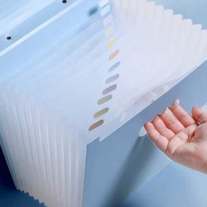 13-Compartment Accordion Style File Folder, A4 Multi-Color, Expandable File Organizer For Documents, Books, Materials, Stickers, Suitable For School, Office, Home [1 Piece]