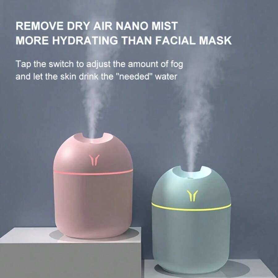 1 Piece Fragrance Diffuser And Humidifier With Cold Mist And Night Light: Essential Oils Can Be Added As An Air Aromatherapy Diffuser, Your Bedroom Is Fresh And Plants Are Healthy! Ultra Quiet - Perfect For Offices, Homes, Large Bedrooms - 粉色 - 查看 1