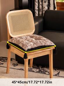 1PC Retro Snow Neil Thickened Seat Cushion, Square Living Room Chair Pad, Office Long Sitting Cushion, Four-Season Universal Luxury Seat Cushion Chair Cushion Gaming Chair Office Chair Car Seat Cushion Chair Pillow - Multicolor - View 15