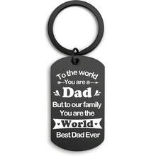 1pc Dad Gifts For Christmas Valentines Fathers Day Birthday Gifts For Dads From Daughter Son Kids Best Dad Ever Gift For Father Daddy Gift Ideas Dads Keychain Charm Keyring Keepsake Stocking Stuffers - Black - View 1