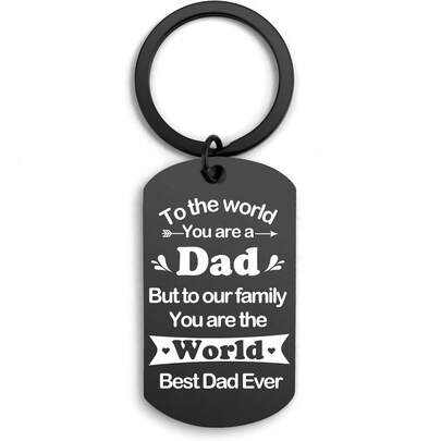 1pc Dad Gifts For Christmas Valentines Fathers Day Birthday Gifts For Dads From Daughter Son Kids Best Dad Ever Gift For Father Daddy Gift Ideas Dads Keychain Charm Keyring Keepsake Stocking Stuffers
