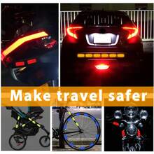 Super Reflection Flexible Reflective Stickers, Reflective Tape Outdoor Waterproof Reflector Tape Reflective Warning Tape Safety Green Blue White For Night Walking Helmet Car Trailer Bicycle Bag - Multicolor - View 7