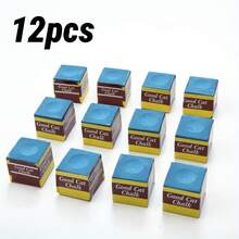 Bộ 12 viên phấn bi-a, phấn đầu cơ chống trượt, phấn bi-a dạng khối đa năng gốc silica và sáp, phấn bi-a chất lượng cao, bền bỉ, món quà hoàn hảo cho người đam mê bi-a. - 12 cái - Xem 3