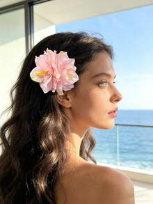 1 chiếc kẹp tóc hình hoa trà kiểu Bohemian Hawaii, thích hợp cho kỳ nghỉ, bãi biển, trang phục dự tiệc, kẹp càng cua, kẹp tóc cài đầu, phụ kiện tóc cho nữ, phụ kiện đội đầu. - Nhiều màu - Xem 12