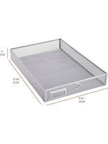 Organizador de escritorio de malla metálica Cajones deslizantes de 3 niveles Clasificador de papel/Multifuncional para cartas, documentos, correo, archivos, papel (Plata),40811759 - Naranja - Ver 5