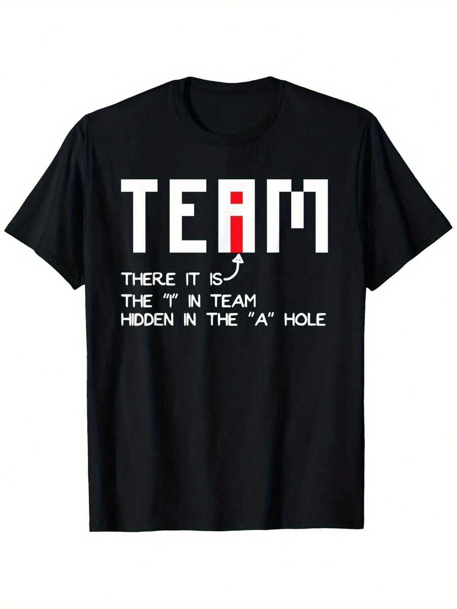 Camiseta deportiva casual negra transpirable para hombres, camiseta de algodón oversized para hombres, camiseta casual de verano de tela transpirable - Negro - Ver 1