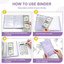 100-Day Money-Saving Challenge, Featuring Double-Sided Budget Envelopes That Can Hold 100 Sheets And Savings Tracking Cards, For Managing Savings Plans And Giving New Year Gifts - Multicolor - View 6