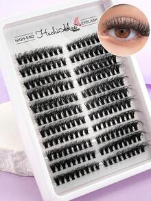 [HACHIMEE] False Eyelashes, 99pcs, 8-16mm, DIY Personalized Eyelash Extensions, Super Fluffy False Eyelash, Natural Eyelash, Cat Eye Eyelash, Suitable For Daily Makeup And Festival Makeup - Black - View 4