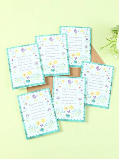 6 pezzi Biglietti di auguri di Pasqua felice con buste, set di cartoline pasquali floreali primaverili, decorazioni pasquali, decorazioni per la casa di Pasqua, decorazioni per la tavola, biglietti di auguri di Pasqua, biglietti di ringraziamento, regali di compleanno, regali di Pasqua, souvenir, biglietti di Pasqua, biglietti di auguri per lo scambio in classe, forniture per feste di Pasqua, forniture per feste di caccia alle uova, omaggi per feste di vacanza