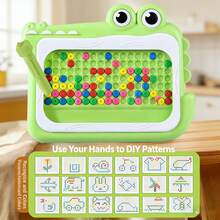 3-6岁儿童恐龙磁性画板套装，含磁性笔、磁性涂鸦板、磁性点画板、益智玩具、男孩女孩生日/圣诞礼物 - 彩色 - 查看 6