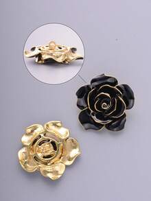 3pcs/Pack Multi-Size Luxury Rose Metal Buttons, Handmade Decorative Buttons For Sweater, Coat, Jacket, Shirt, Suit, Scarf, Jewelry DIY Accessories - A - View 7