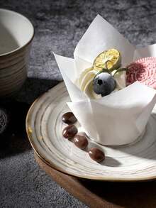 郁金香纸杯托，高品质松饼架，适用于婚礼、生日、周年纪念日、特殊场合、节日、家庭烘焙 - 彩色 - 查看 3