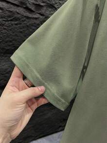 Men's Fashionable Printed Loose Short Sleeve T-Shirt | Exquisite Design | Summer Essential | Easy To Match, Showcasing Your Style - Mint Green - View 6