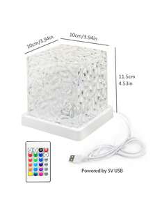1pc RGB Room Ceiling Decor Night Light Multifunctional Water Wave Projection Lamp Ocean Wave Rotating Atmosphere Light With Remote Control, Use Colorful LED Projection To Create Dreamy Atmosphere, Suitable For Living Room Bedroom - Cylindrical Projection Lamp - View 11