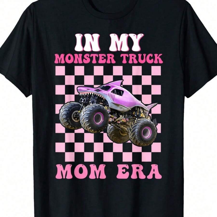 In My Monster Truck Mom Era Monster Truck Are My Jam T-Shirt - Black - View 1