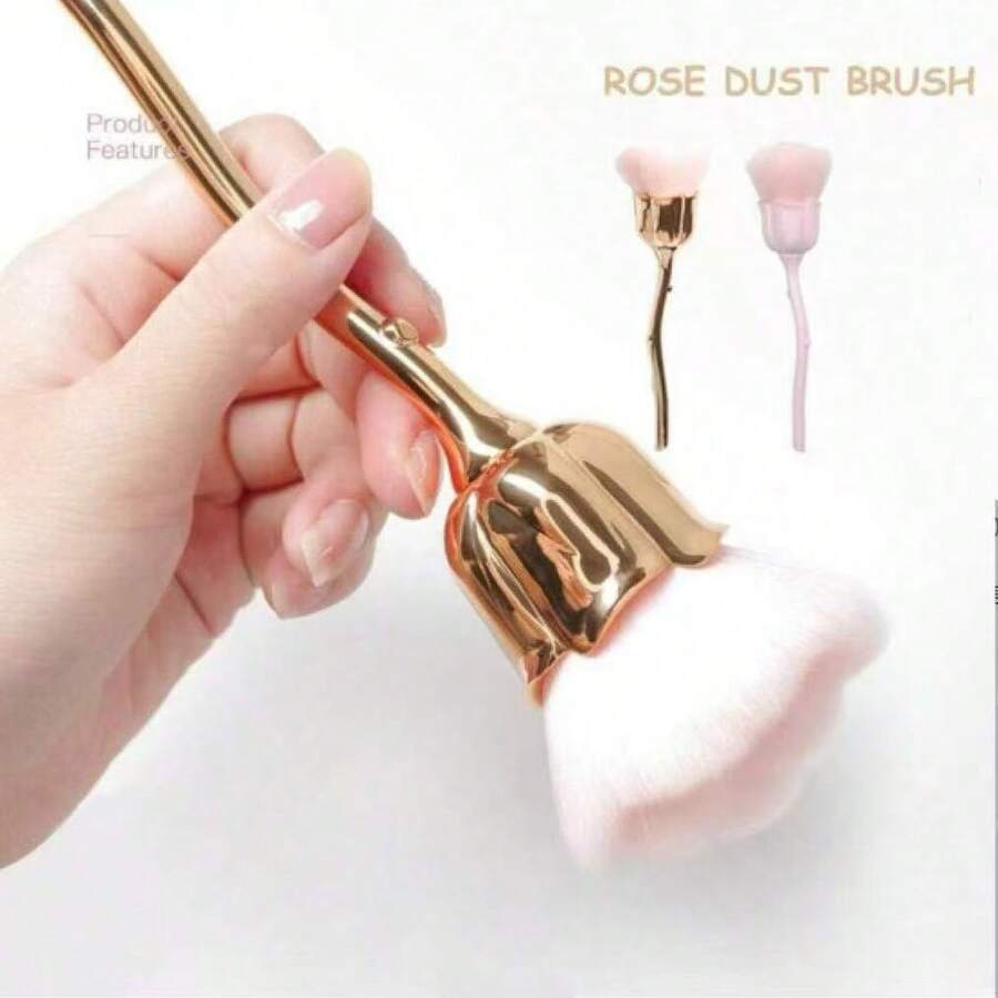 Flower Nail Art Brush, Rose Nail Art Brush, Nail Art Accessories Tool, Dust Cleaning Brush