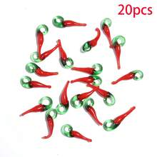 10/20个釉面红辣椒吊坠，适用于DIY吊坠、项链、手链、耳环饰品装饰、钥匙扣、手机挂绳等工艺品制作材料 - 紅色 - 查看 13