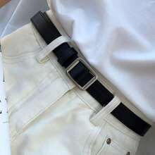 1pc Women's Fashion Seamless Skinny Waist Belt, Versatile Waist Accessory - Multicolor - View 5