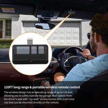 2PCS Control de Portón Eléctrico Abridor de Puerta de Garaie Control Remotc, Compatible ,100M Distancia de Controll. - por defecto - Ver 3