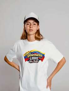 Camiseta  Libre No Joda cabellero – Diseño bandera |   Orgullo  |   Camisa Unisex - Blanco y negro(no personalizable) - Ver 4