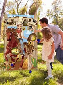 Trò chơi ném túi đậu theo chủ đề miền Tây, bao gồm 6 túi đậu, phù hợp cho các sự kiện theo chủ đề miền Tây dành cho trẻ em và người lớn, trang trí và phụ kiện theo chủ đề cao bồi, vui nhộn và giải trí. - Nhiều màu - Xem 6