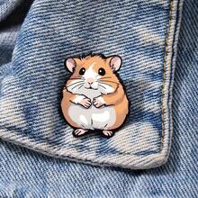 Chonk Hamster Enamel Brooch Pin Fashion Decorative Brooches Ornaments Lapel Bag Badges Jewelry Gifts - Multicolor - View 3