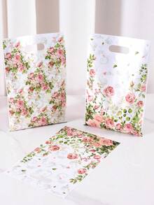 10/20/50 túi quà hoa, túi nhựa hoa hồng màu hồng cổ điển có tay cầm, túi đựng quà mùa xuân, hoàn hảo cho Ngày của Mẹ, sinh nhật, đám cưới, tiệc cưới, đồ dùng đóng gói quà tặng. - Nhiều màu - Xem 11