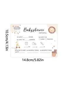 10张宝宝性别揭晓派对游戏卡片，宝宝性别揭晓游戏卡，宝宝性别猜谜游戏卡 - 彩色 - 查看 7