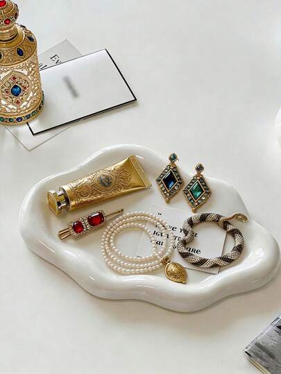 云朵造型树脂托盘，北欧风首饰收纳托盘，首饰展示托盘，女士礼物，卧室家居装饰