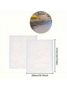 1/2pcs Waterproof Plastic Furniture Dust Cover Set - Protects Car, Bed And Sofa - Dustproof - Furniture Protection Cover, Suitable For Home, Travel, Bags, Storage, Organization, Universal Cover, Washing Machine Dust Cover, Other Home Appliance Dust Cover - Multicolor - View 13