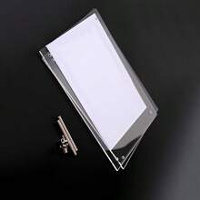 1pc Vertical Acrylic Photo Frame - Casual Style Transparent Crystal Desktop Certificate Display Case, Rectangular, No Power Required - Multicolor - View 3