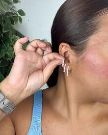 Women Earring Sets - 銀色 - 查看 3