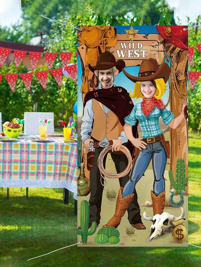 Western Party Cowboy Toss Game, Includes 6 Bean Bags, Suitable For Children And Adults Western Themed Events, Cowboy Decor And Supplies, Fun And Entertaining