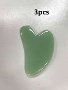 1件/3件装刮痧面部按摩工具 - 抗过敏，适用于面部、颈部、背部和四肢，可用于塑造下颌线、减少皱纹 - 绿色面部护理工具，心形面部和身体按摩器及刮痧板 - 綠色 - 查看 12