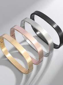 1pc Stainless Steel Gothic Skull Bracelet Unisex Jewelry Punk Hip Hop Fashion Accessories Gift - Double Skull Silver Bracelet - View 12