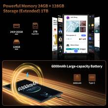 Relndoo Tablet 2 In 1 Tablet With Keyboard, 10 Inch Tablet Android 15 Tablets PC, 24GB RAM+128GB, HD Touchscreen, 6000mAh Battery,5MP+8MP Dual Camera, Tableta Computer, Tab, Pad (No Adapter) - 黑色 - 查看 3