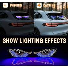 1 Tela de Exibição LED Flexível Luz de Olho do Diabo, Tela de Exibição LED Flexível Automotiva, Adequada para Carros, Caminhões, Festivais, Decoração Doméstica. Ótimo Item de Presente - Multicolorido - Visão 3