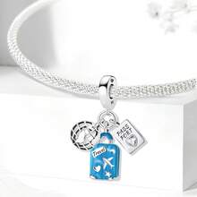 1 chiếc mặt dây chuyền hình túi du lịch dễ thương bằng bạc Sterling 925, thích hợp để trang trí vòng tay cho nữ hoặc làm đồ trang sức DIY. - Bộ 2 - Xem 7