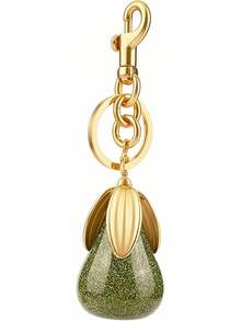 Fruit Bag Charm Key Chain Accessory Purse Charm Gifts For Women - Gold / Green Pear Resin - View 7