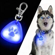 1pc Night Safety Pet Pendant, Glow-In-The-Dark LED Light, Suitable For Cats & Dogs, Teddy Dog Shape, Fit For Active Small Pets, Luminous Pet Supplies