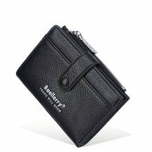 1pc Women Short Wallet, Fashion Multi-Card Slots Zipper Coin Purse, Color Blocking - Black - View 3