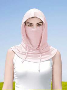 Unisex Ice Silk Thermal Balaclava, Full UV Protection, Suitable For Cycling - Breathable Seamless, Adjustable Drawstring Neck, With Ear Covers, Suitable For Cycling, Motorcycle, Fishing And Other Outdoor Activities, Can Also Be Used As Ladies' Sun Protection Face Mask And Men's Ski Cap - Multicolor - View 8