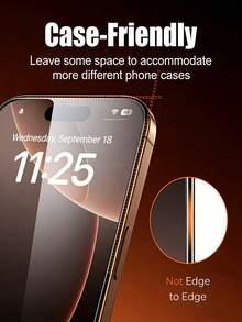 2 Pieces Of High-Definition Tempered Glass Phone Protective Film With Full Screen Transparency, Compatible With IPhone 11/12/13/14/15/16/17 Some Models , With A Silky Touch, Anti Drop And Anti-Collision, And Phone Accessories To Protect The Phone Screen - Clear - View 5