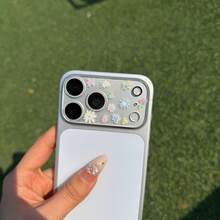 Tempered Glass Lens Protective Film High Definition Lens Film + Cartoon DIY Embossed Stickers Including Peach Blossom & Chrysanthemum Stickers Suitable For IPhone 17 Pro/Pro Max HD Clear Protective Film Anti-Scratch Spring Gift - Lens Film + Chrysanthemum - View 7