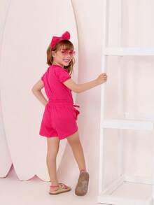 Girls' Outfit Set - New Arrival/Fashion/Party/Outing/Promotion/ - 玫紅色 - 查看 1