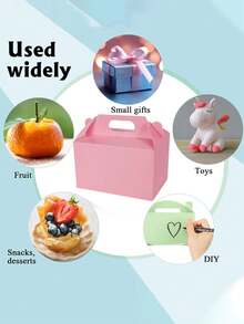 12/6pcs Set Valentine's Day/Easter Triangle Gift Boxes, Colorful Paper Candy, Snack And Cake Gift Boxes, Suitable For Birthday, Back To School, Wedding Party Favors, Size 6 X 3.5 X 3.5 Inches (Soft Tone) - Combination Colors - View 4