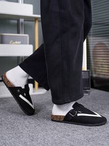 Unisex Slip-On Sandals, Durable Casual Slippers, Comfortable Driving Shoes - Black - View 4