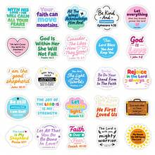 56pcs Western Mythology Inspirational Quotes Minimalist Positive Energy Sticker Set, Suitable For Scrapbooking, Diaries, Notebooks, Laptops, Water Bottles, Cars, Faith-Based Designs With Uplifting Messages, Great Gift - Multicolor - View 4
